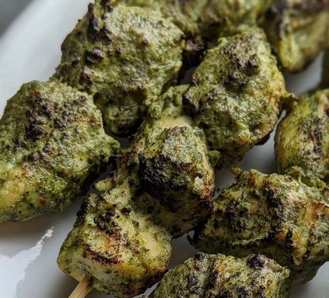 Chicken Hariyali Tikka.