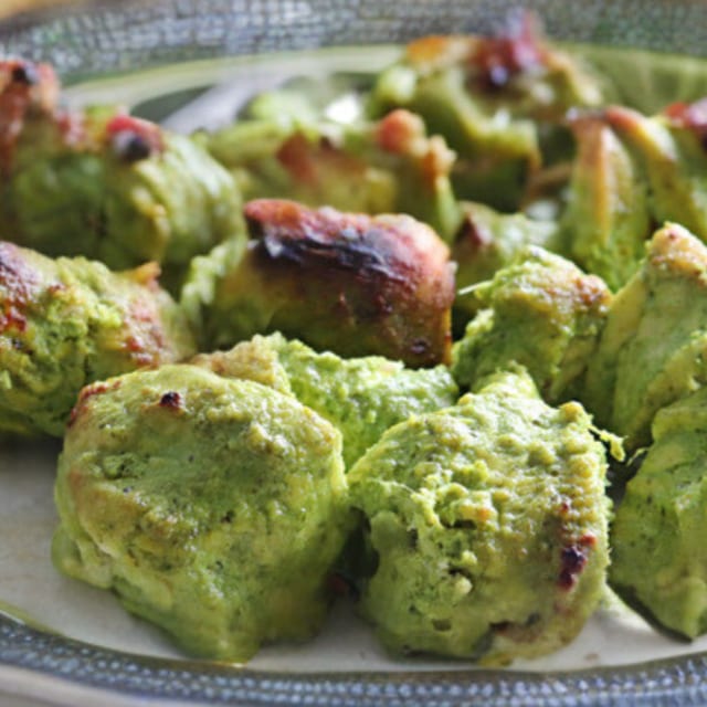 Chicken Hariyali Tikka.