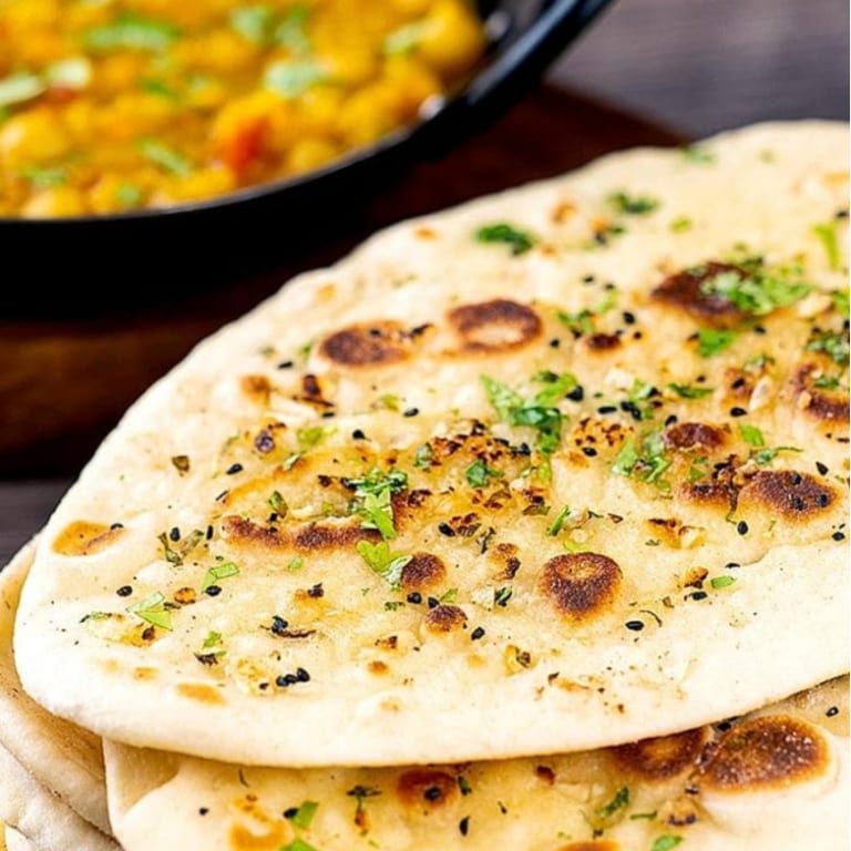 Delicious Garlic Naan Awaits